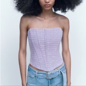 Zara gingham corset top. 7955/374.